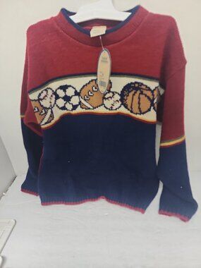High Sierra Boy's Football Sweater Maroon/Blue/White  Size 7 New!!!